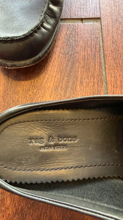 Leather Penny Loafer Mules