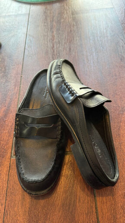 Leather Penny Loafer Mules