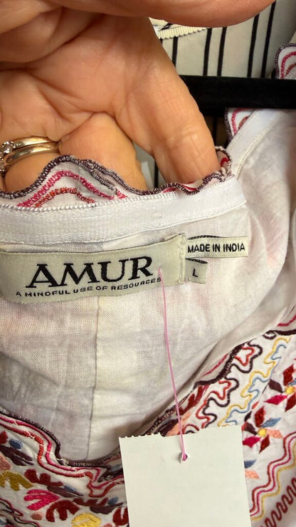 Embroidered Peplum Off the Shoulder Blouse