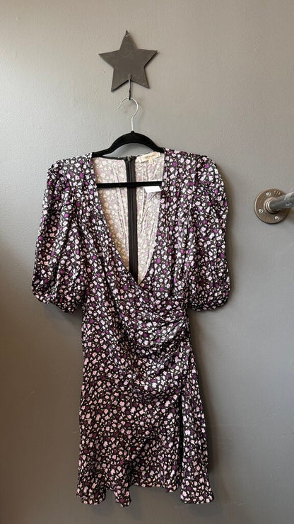 Floral Faux Wrap Mini Dress