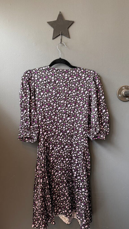 Floral Faux Wrap Mini Dress