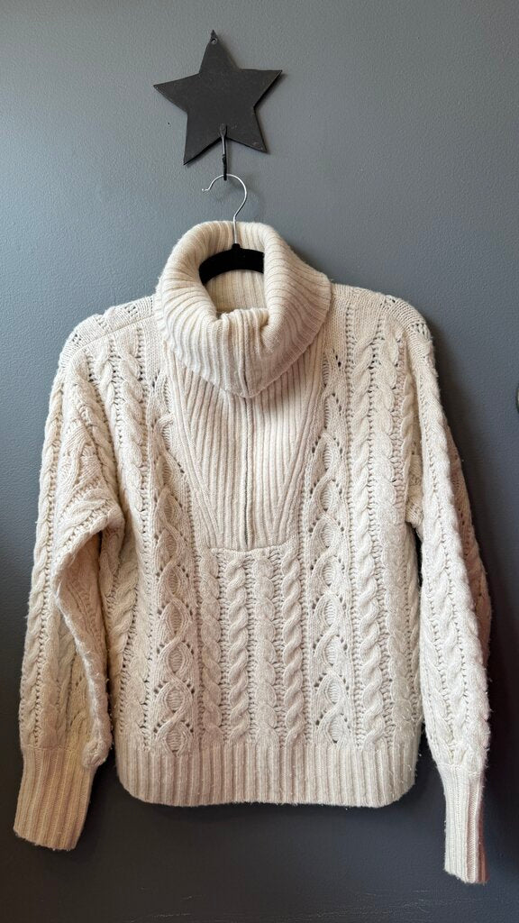 Pointelle 1/4 Zip Sweater