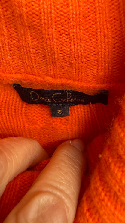 Cableknit Boxy Cashmere Turtleneck Sweater