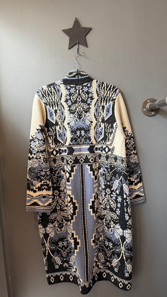 Aztec Long Cardigan Sweater