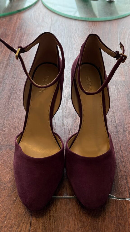 Suede Ankle Strap Heels
