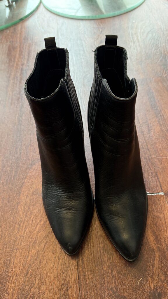 Pointed Block Heel Booties