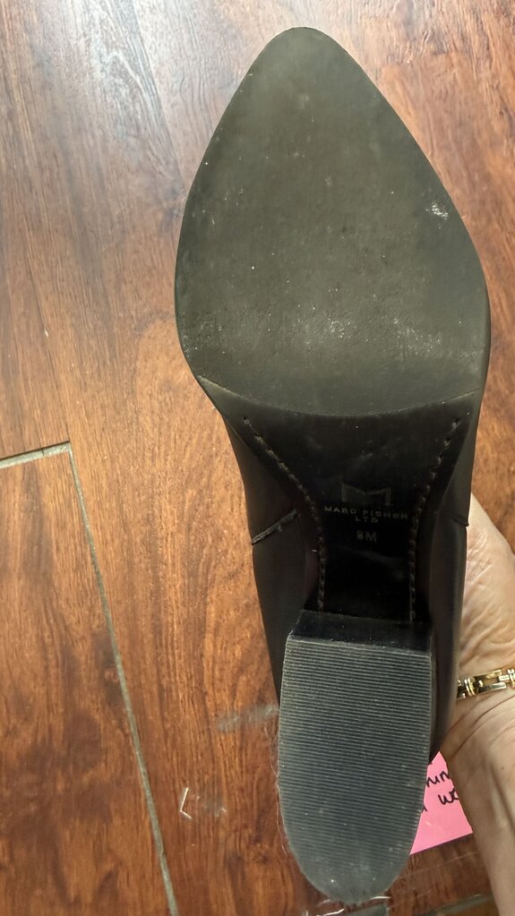 Pointed Block Heel Booties