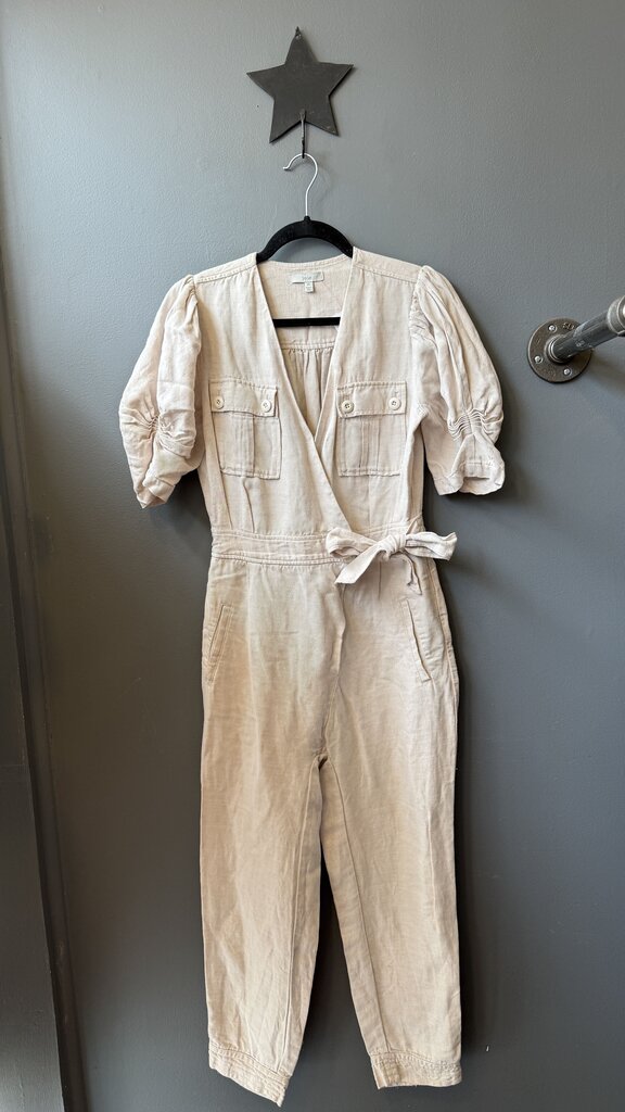 Pockets Puff Sleeve Jumpsuit