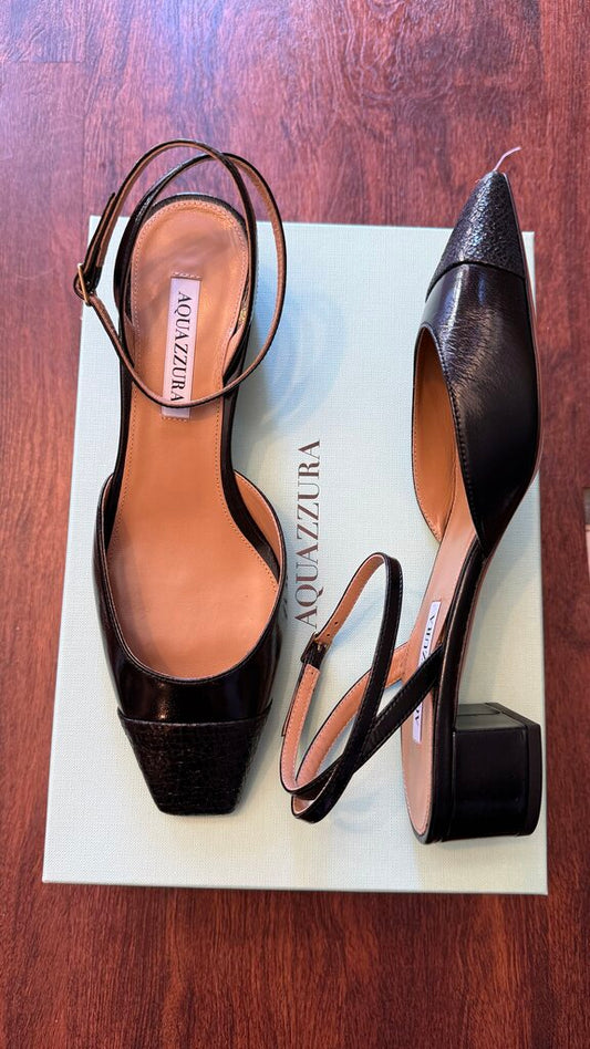 French Flirt Ankle Strap Block Heels