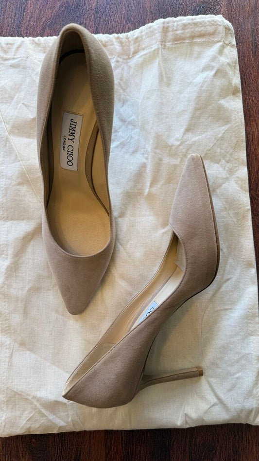 Suede Romy 90 Pumps
