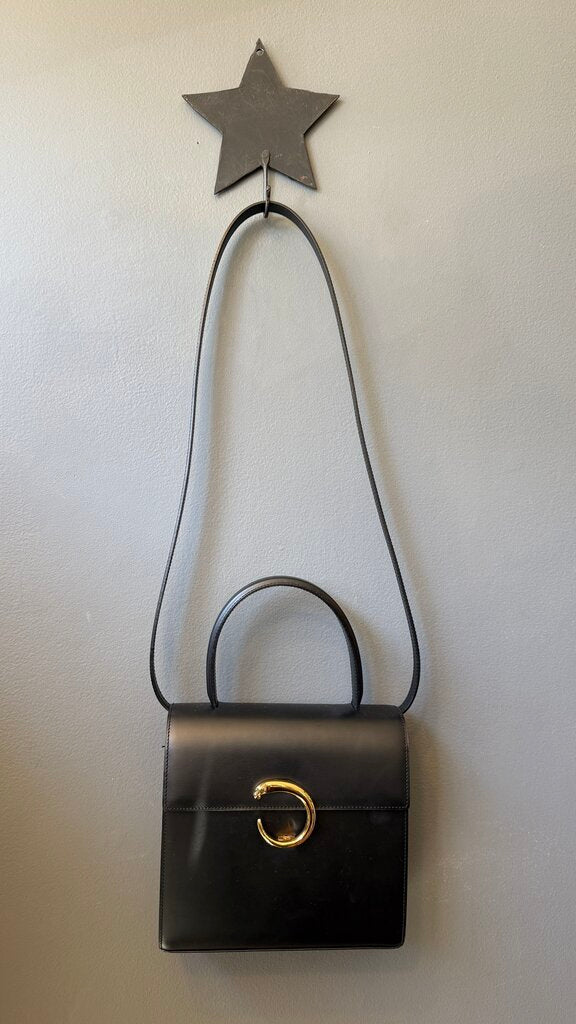 Vintage Panthere Top Handle Crossbody Bag