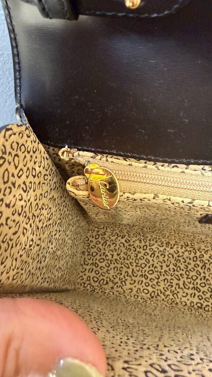Vintage Panthere Top Handle Crossbody Bag