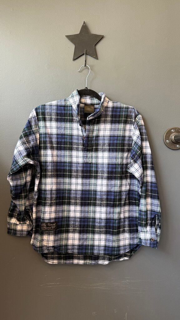 Flannel Plaid Henley Top