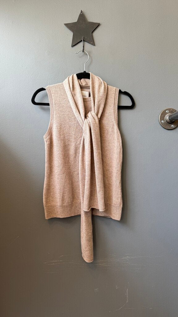 Tie Neck Cashmere Shell