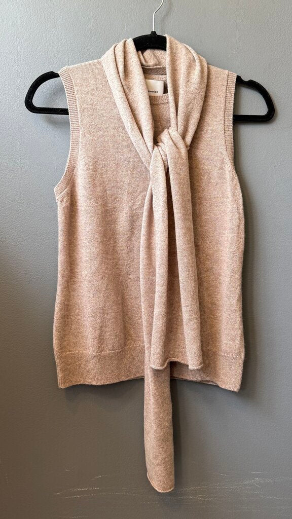 Tie Neck Cashmere Shell