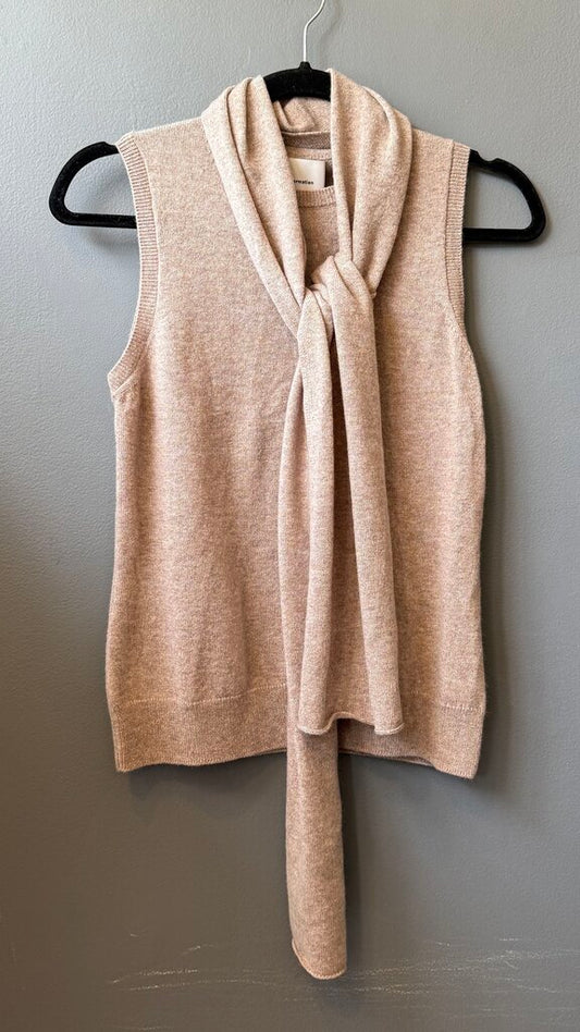 Tie Neck Cashmere Shell