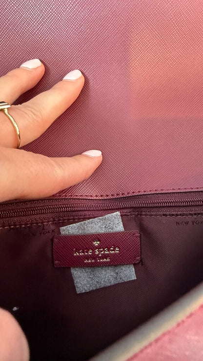Saffiano Leather Flap Chain Crossbody Bag