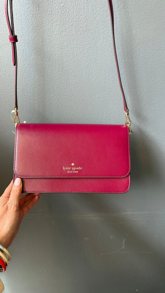 Saffiano Leather Flap Chain Crossbody Bag