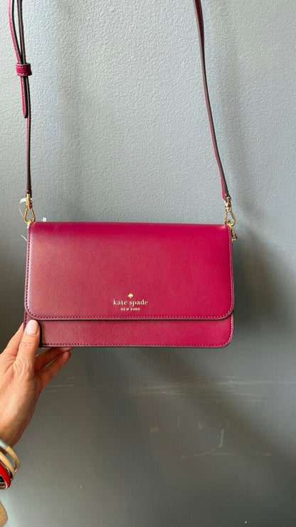 Saffiano Leather Flap Chain Crossbody Bag