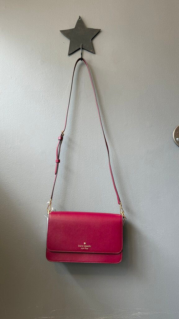 Saffiano Leather Flap Chain Crossbody Bag