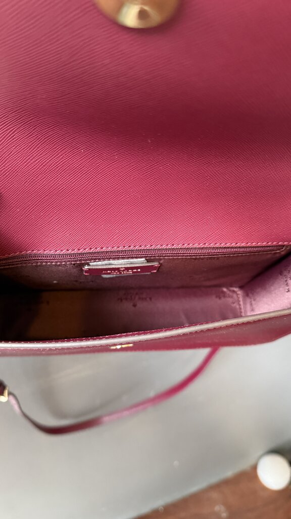 Saffiano Leather Flap Chain Crossbody Bag