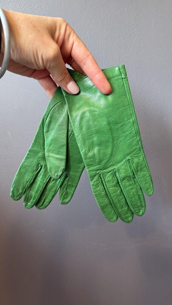 Vintage Silk Lined Leather Gloves