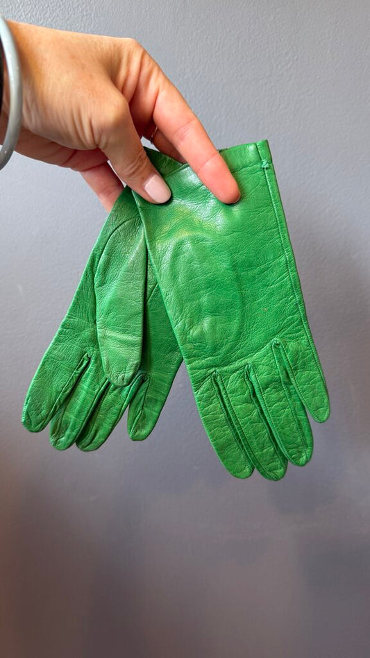 Vintage Silk Lined Leather Gloves