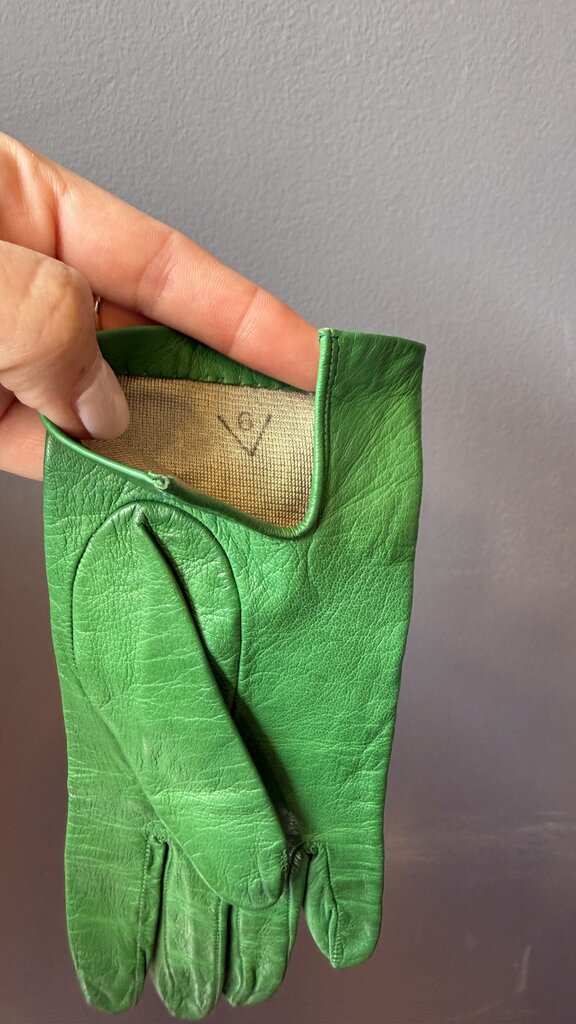 Vintage Silk Lined Leather Gloves