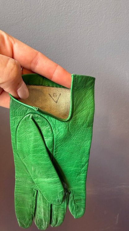Vintage Silk Lined Leather Gloves