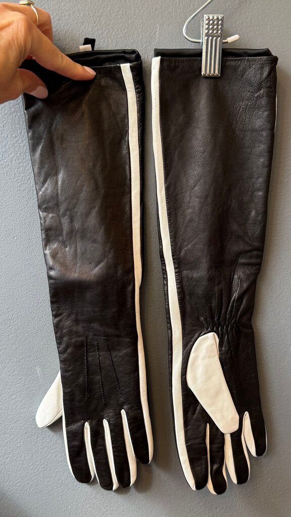 Vintage Long Leather Gloves