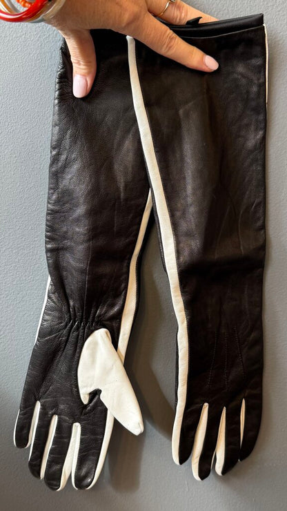 Vintage Long Leather Gloves