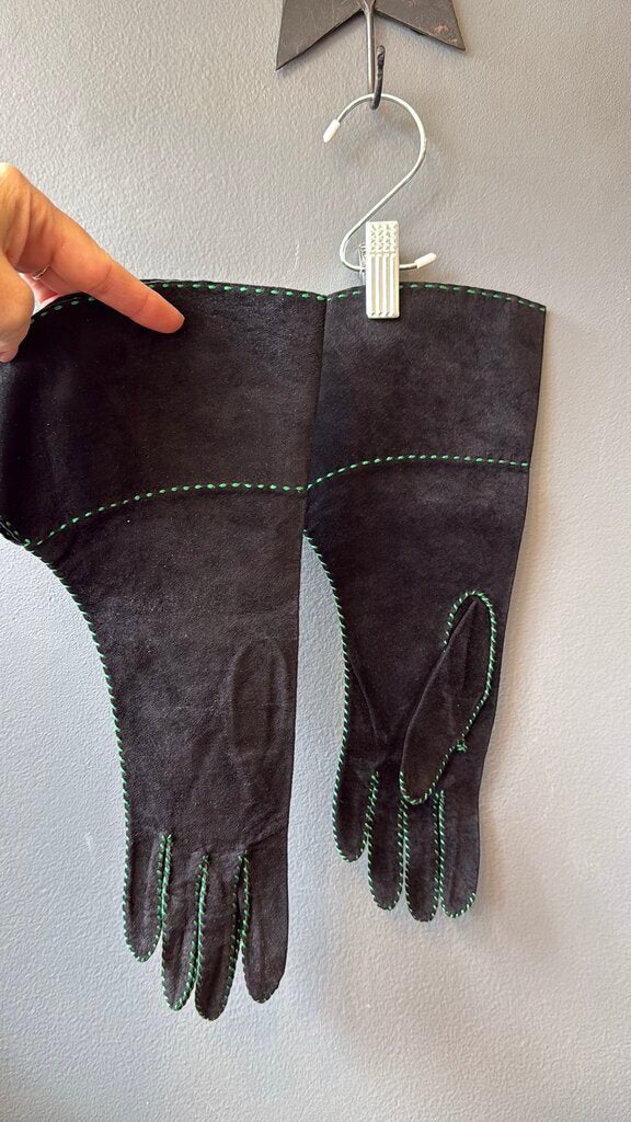 Vintage Long Suede Gloves