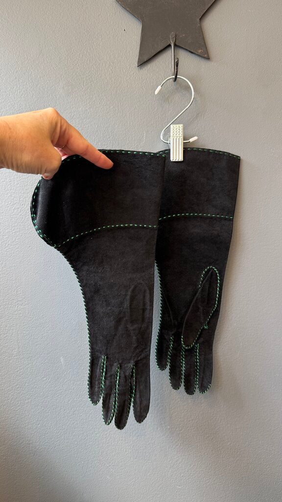Vintage Long Suede Gloves