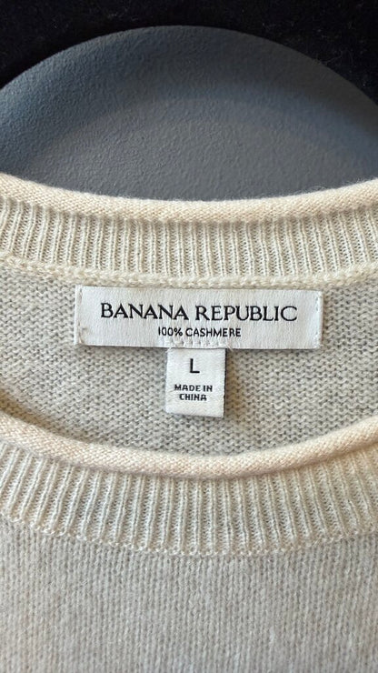 Cashmere Stripe Short Sleeve Sweater