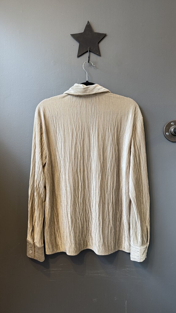 Shimmer Velvet Button Up Shirt