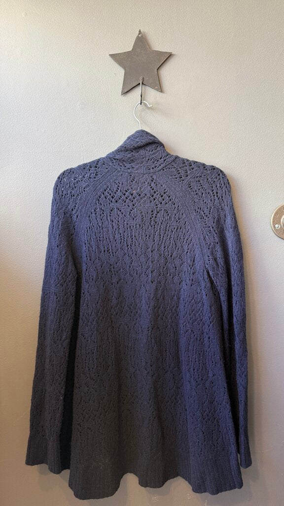 Open Knit Cashmere Cardigan Sweater