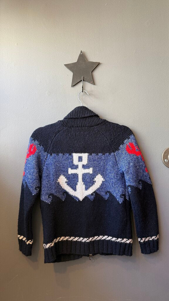 Lobster Zip Up Cardigan Sweater