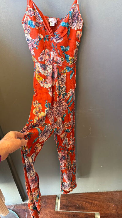 Floral Crinkle Jumpsuit