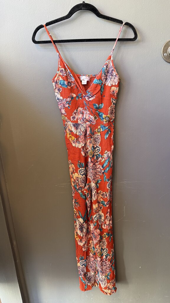 Floral Crinkle Jumpsuit