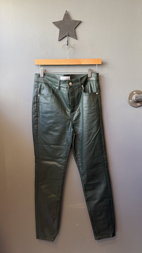 Green Coated Skinny Jeans