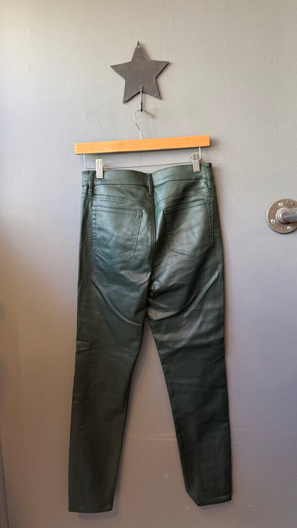 Green Coated Skinny Jeans