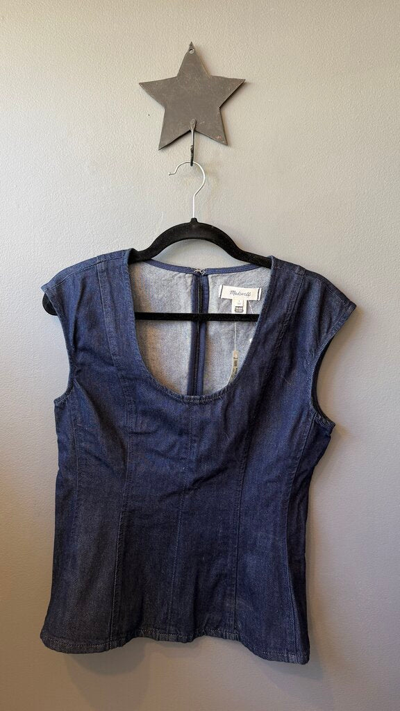 Fitted Denim Shell Top