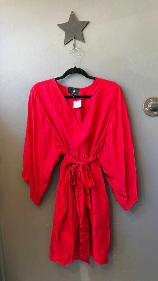 Silk Belted Shift Dress