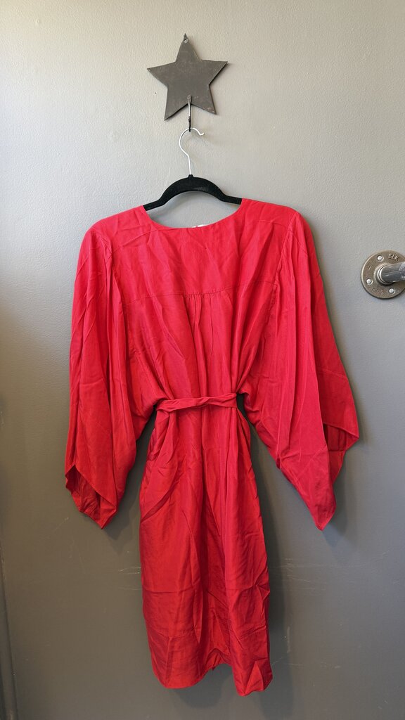 Silk Belted Shift Dress