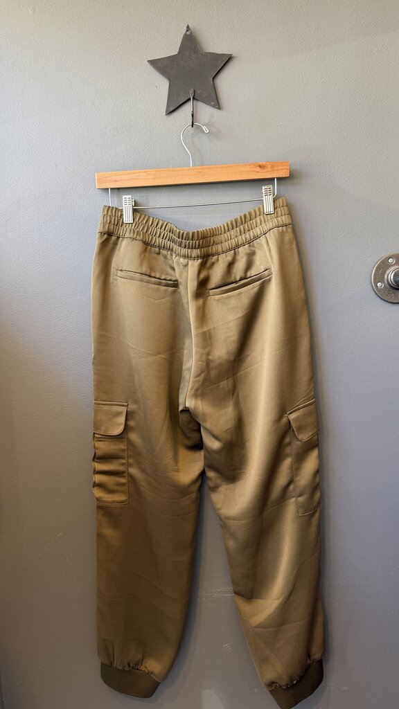 Satin Cargo Jogger Pants
