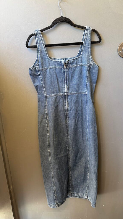 Denim Scoopneck Midi Dress