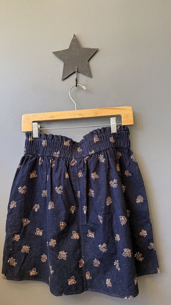 Corduroy Button Front Mini Skirt