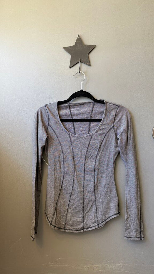 Stripe Scoopneck Longsleeve Tee