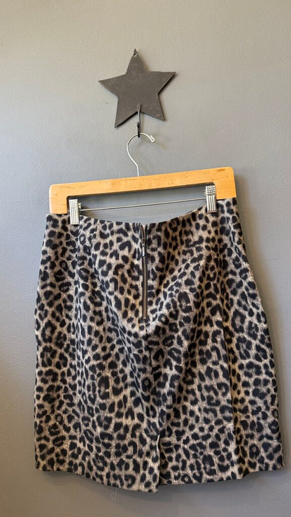 Leopard Ponte Skirt