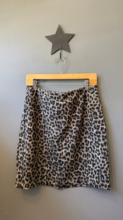 Leopard Ponte Skirt